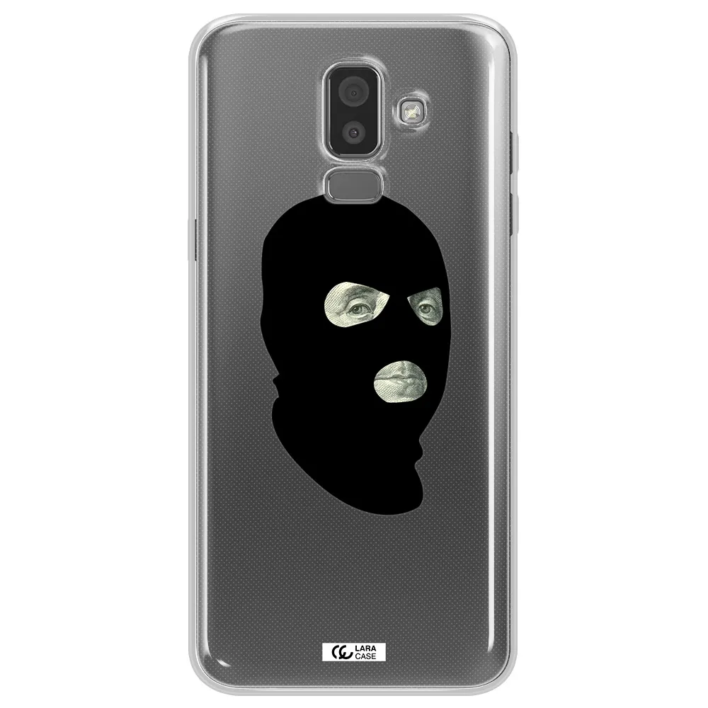 a person wearing a mask Samsung J8 Clear TPU Case