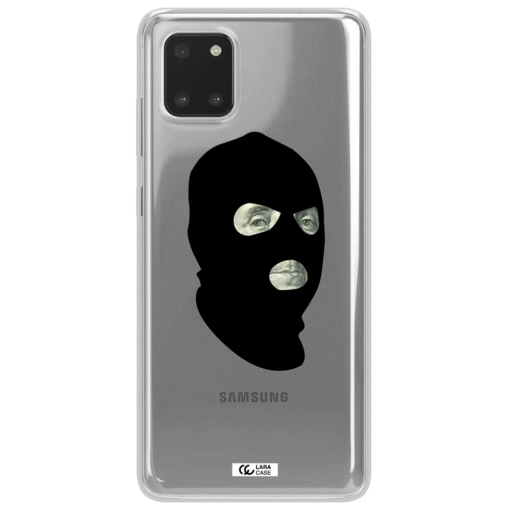 a person wearing a mask Samsung Note 10 Lite Clear TPU Case
