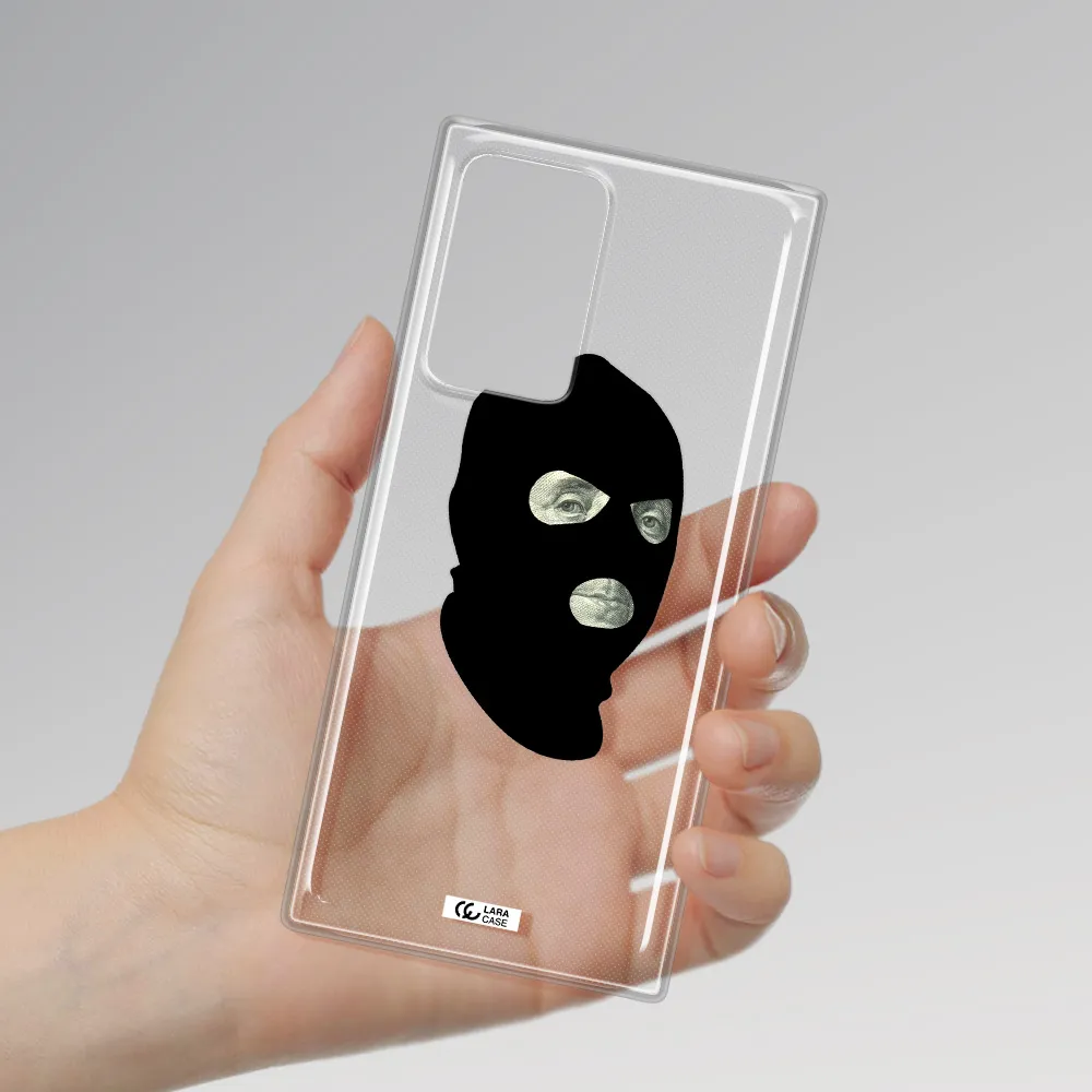 a person wearing a mask Samsung Note 20 Ultra Clear TPU Case