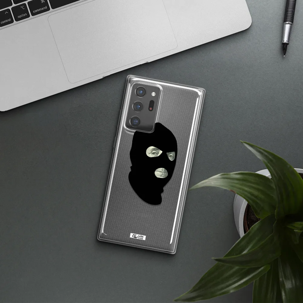 a person wearing a mask Samsung Note 20 Ultra Clear TPU Case