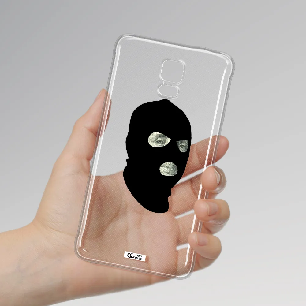 a person wearing a mask Samsung Note 4 Clear TPU Case