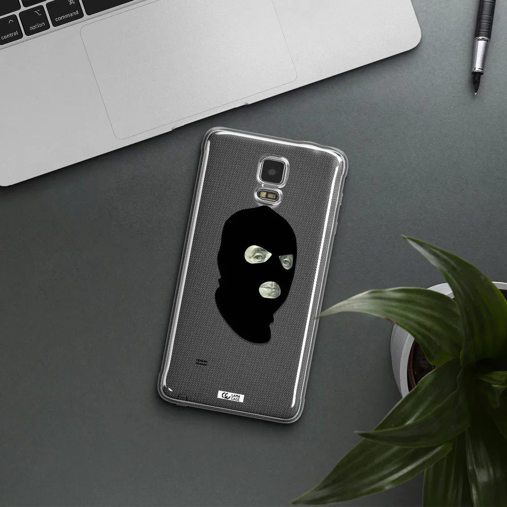 a person wearing a mask Samsung Note 4 Clear TPU Case