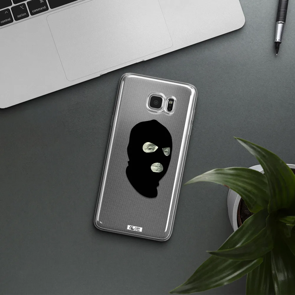 a person wearing a mask Samsung Note 5 Clear TPU Case