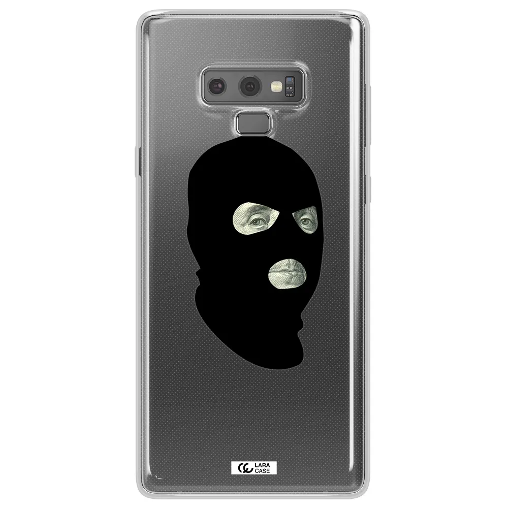 a person wearing a mask Samsung Note 9 Clear TPU Case