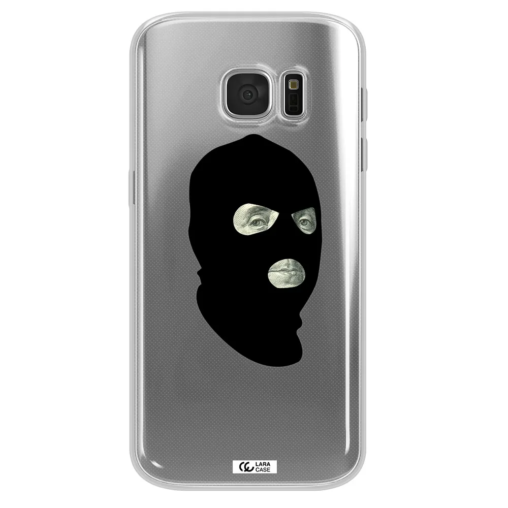 a person wearing a mask Samsung S 7 Clear TPU Case