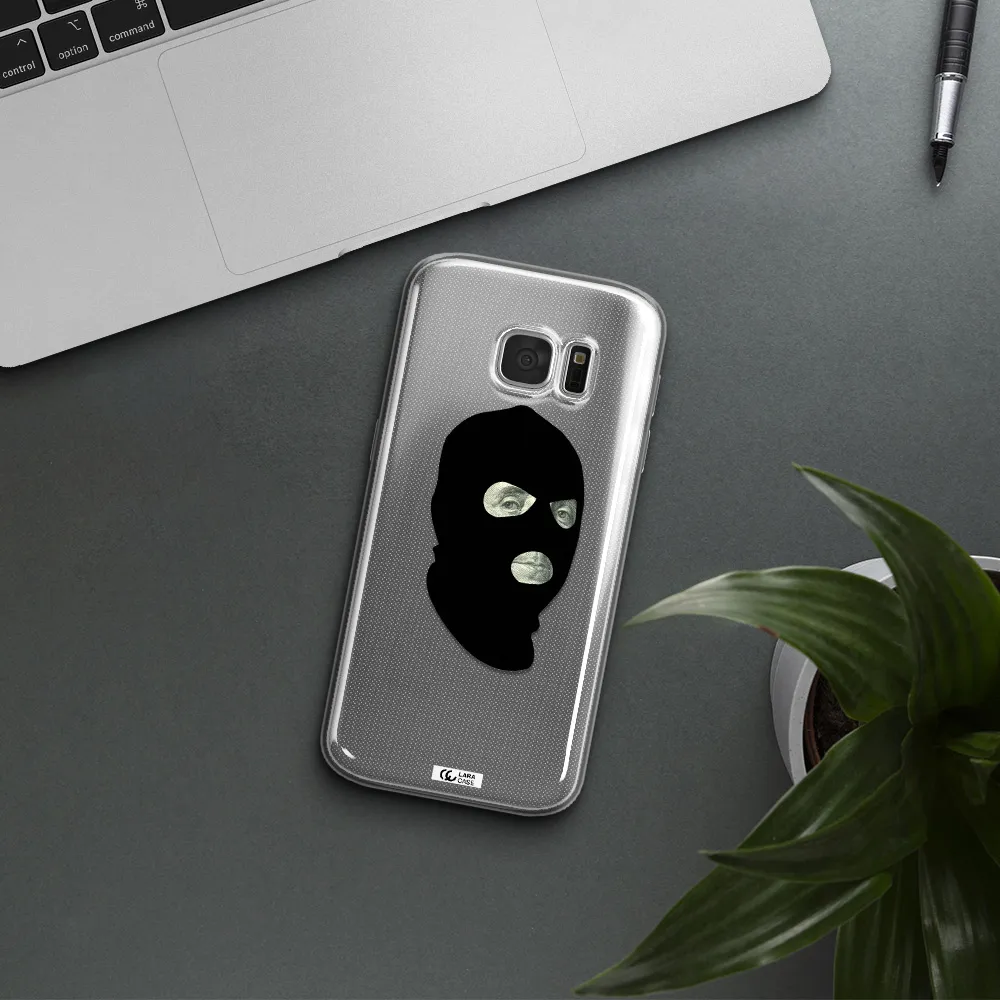 a person wearing a mask Samsung S 7 Clear TPU Case