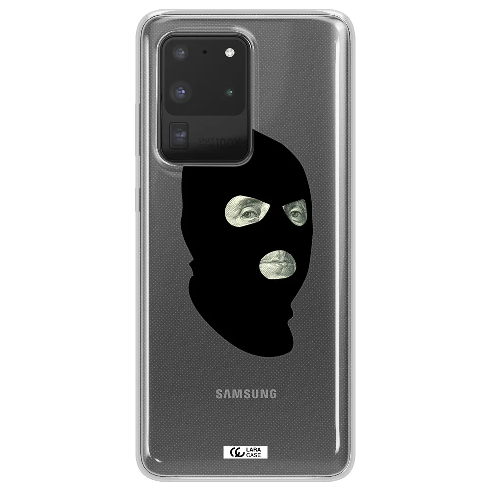 a person wearing a mask Samsung S20 Ultra Clear TPU Case