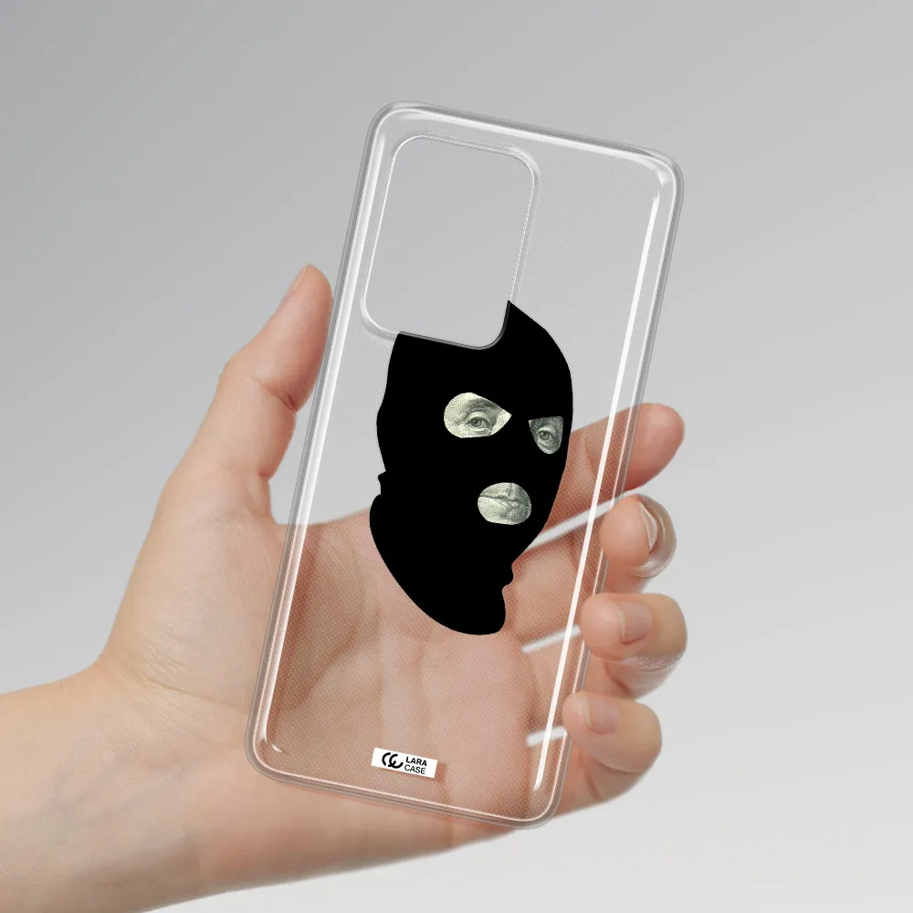 a person wearing a mask Samsung S20 Ultra Clear TPU Case