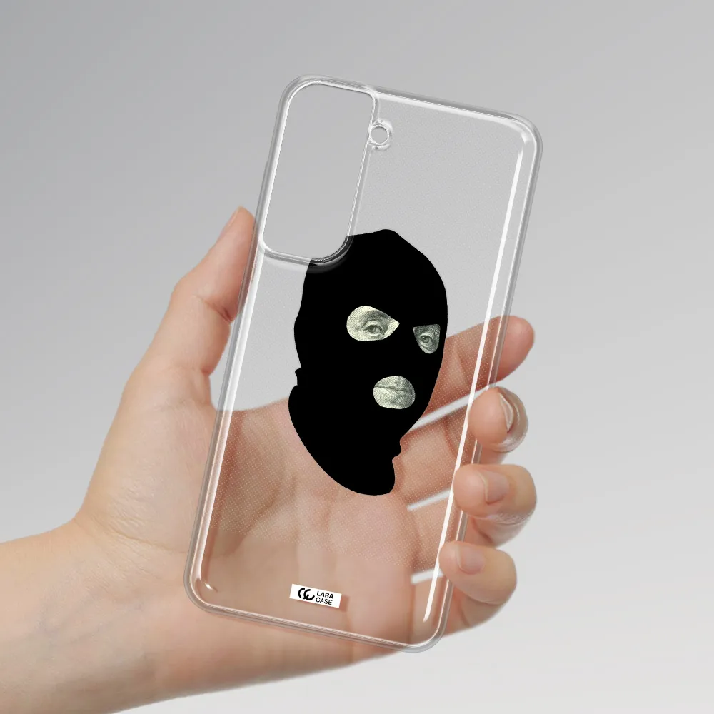A Person Wearing A Mask Samsung S21 Fe Clear Tpu Case