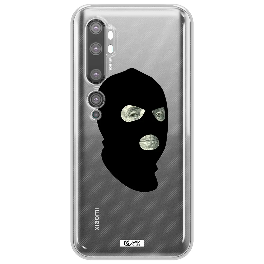 a person wearing a mask Xiaomi Mi Note 10 Clear TPU Case