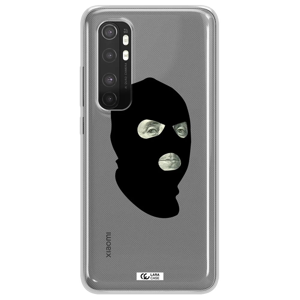 a person wearing a mask Xiaomi Mi Note 10 Lite Clear TPU Case