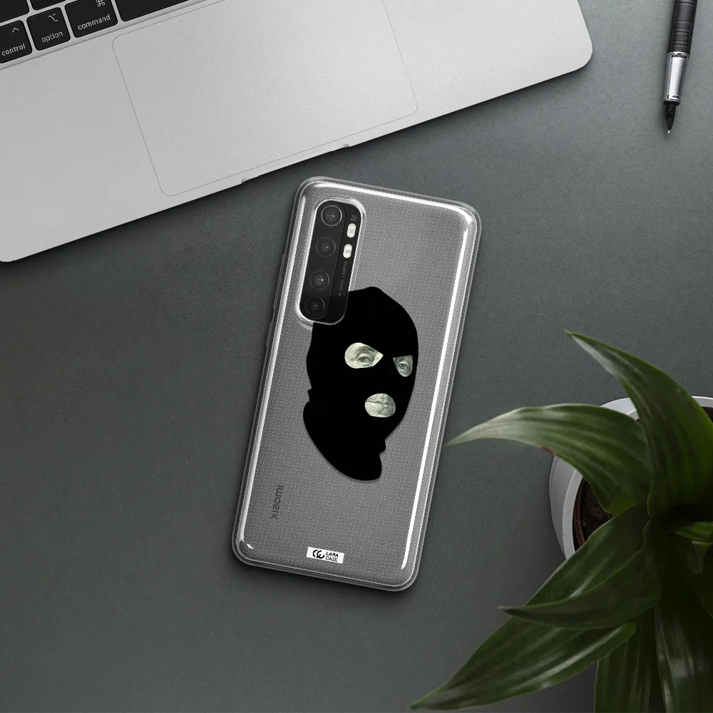 a person wearing a mask Xiaomi Mi Note 10 Lite Clear TPU Case