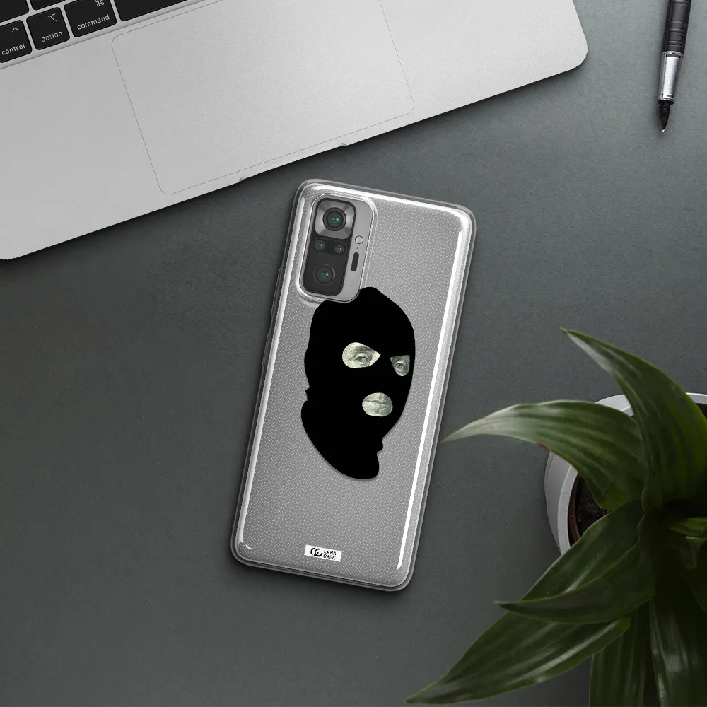 a person wearing a mask Xiaomi Note 10 Pro Clear TPU Case