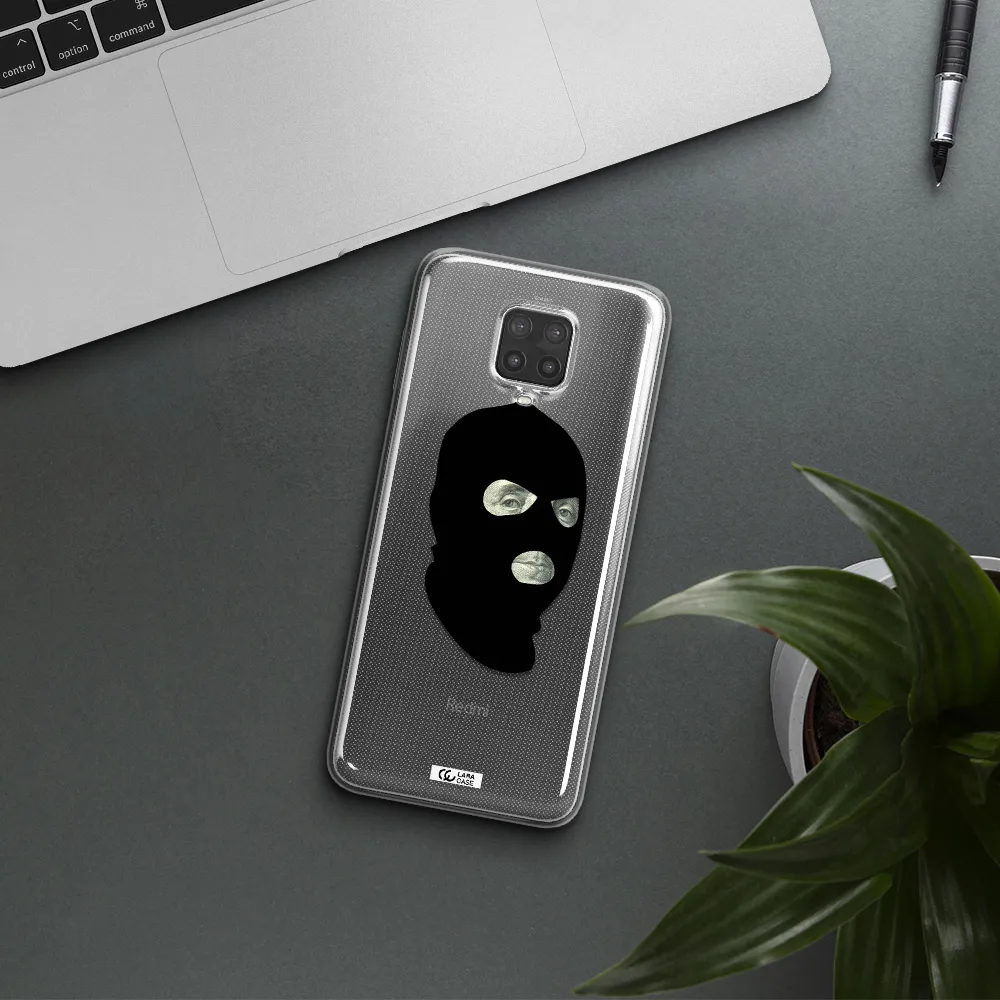 a person wearing a mask Xiaomi Note 9 Pro Clear TPU Case