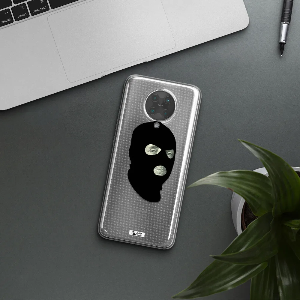 a person wearing a mask Xiaomi Poco F2 Pro Clear TPU Case