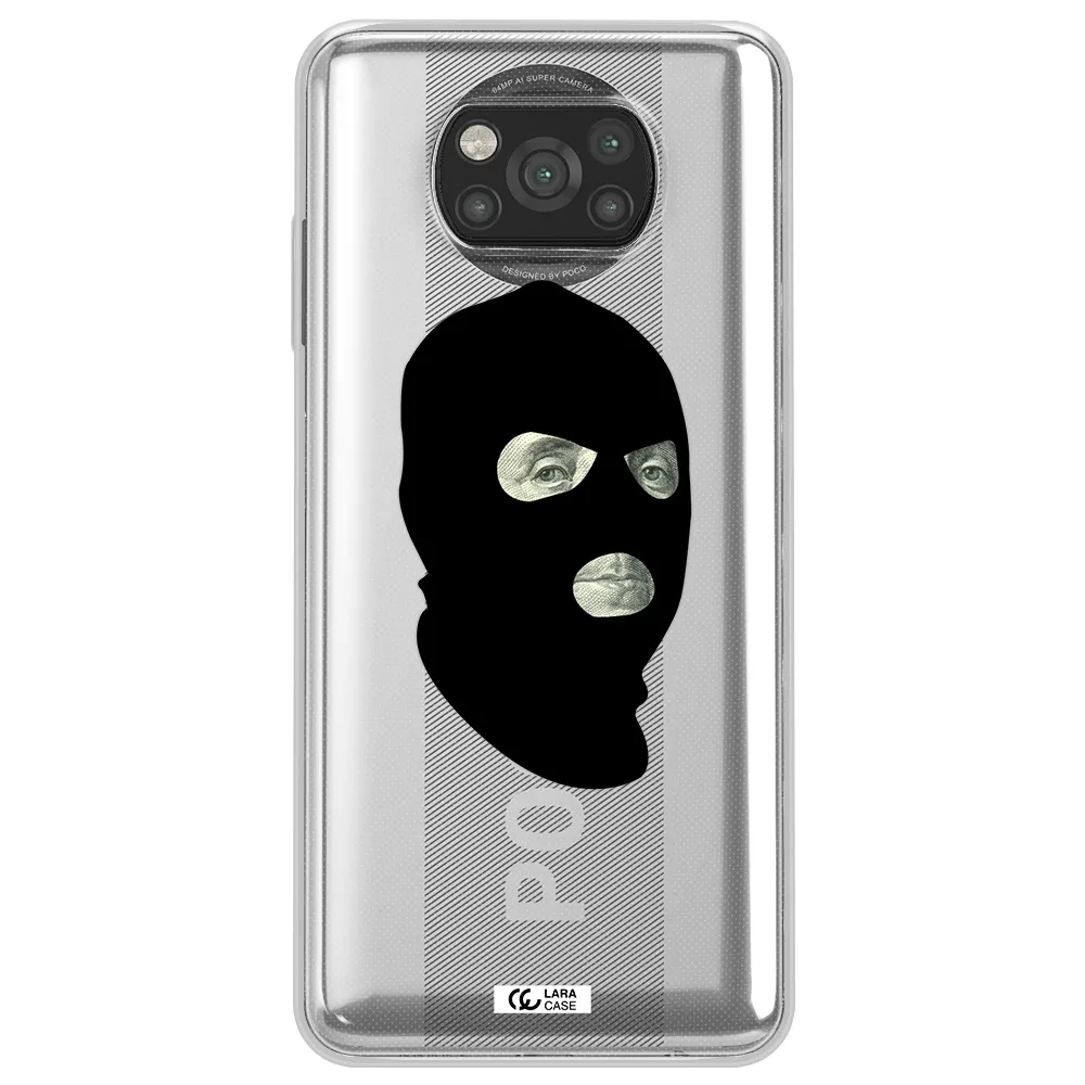 a person wearing a mask Xiaomi Poco X3 Clear TPU Case
