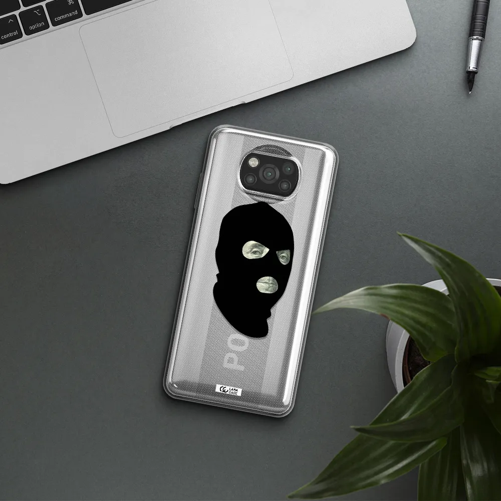 a person wearing a mask Xiaomi Poco X3 Clear TPU Case