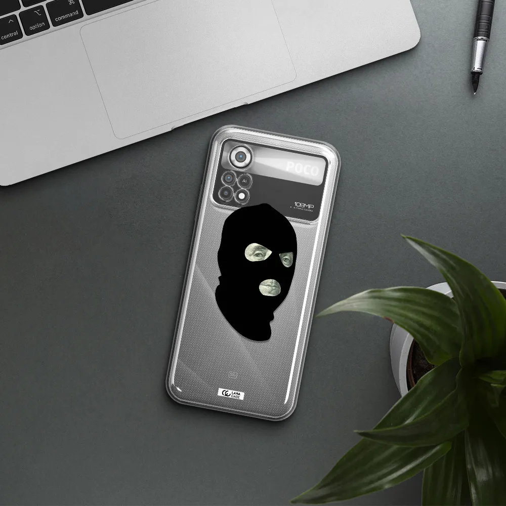 a person wearing a mask Xiaomi Poco X4 Pro Clear TPU Case