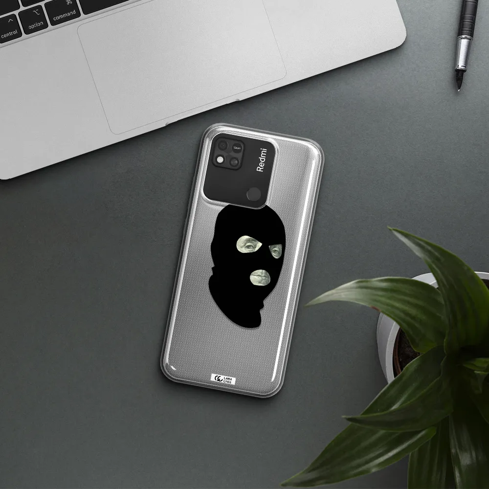 a person wearing a mask Xiaomi Redmi 10A Clear TPU Case