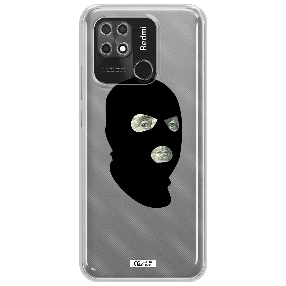 a person wearing a mask Xiaomi Redmi 10C Clear TPU Case