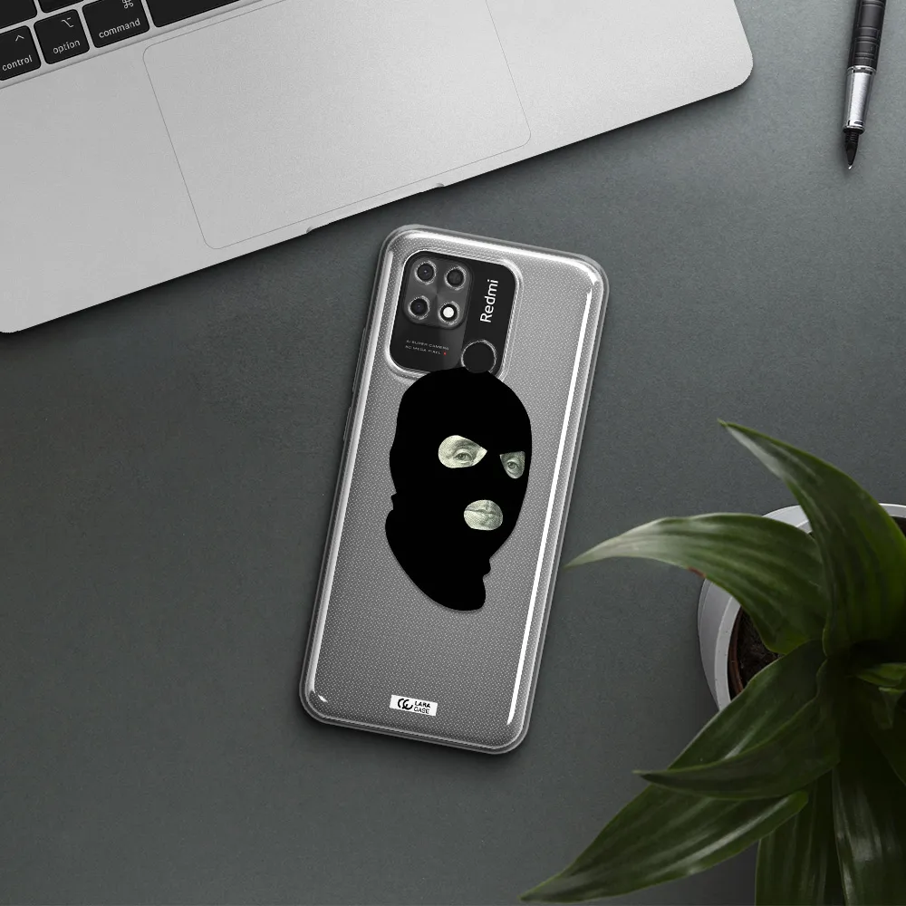a person wearing a mask Xiaomi Redmi 10C Clear TPU Case