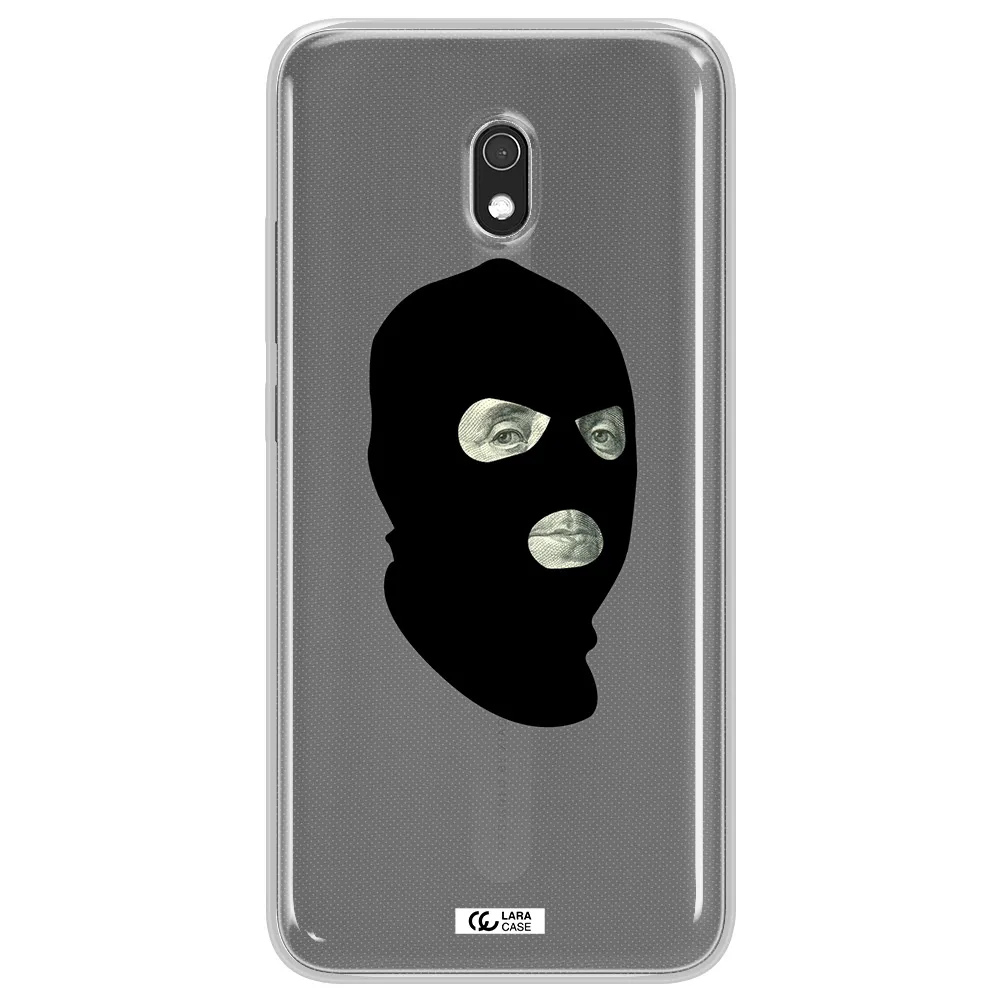 a person wearing a mask Xiaomi Redmi 8A Clear TPU Case