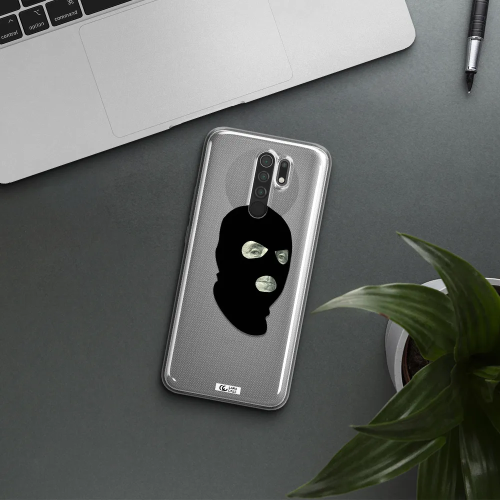 a person wearing a mask Xiaomi Redmi 9 Clear TPU Case