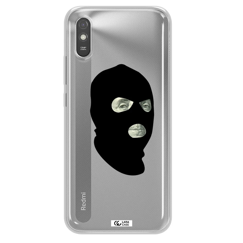a person wearing a mask Xiaomi Redmi 9A Clear TPU Case