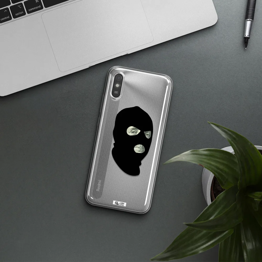 a person wearing a mask Xiaomi Redmi 9A Clear TPU Case