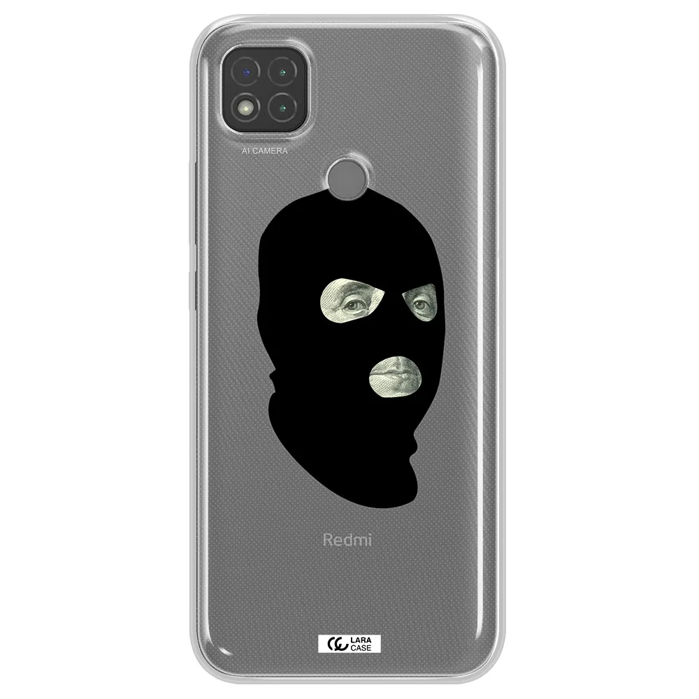a person wearing a mask Xiaomi Redmi 9C Clear TPU Case