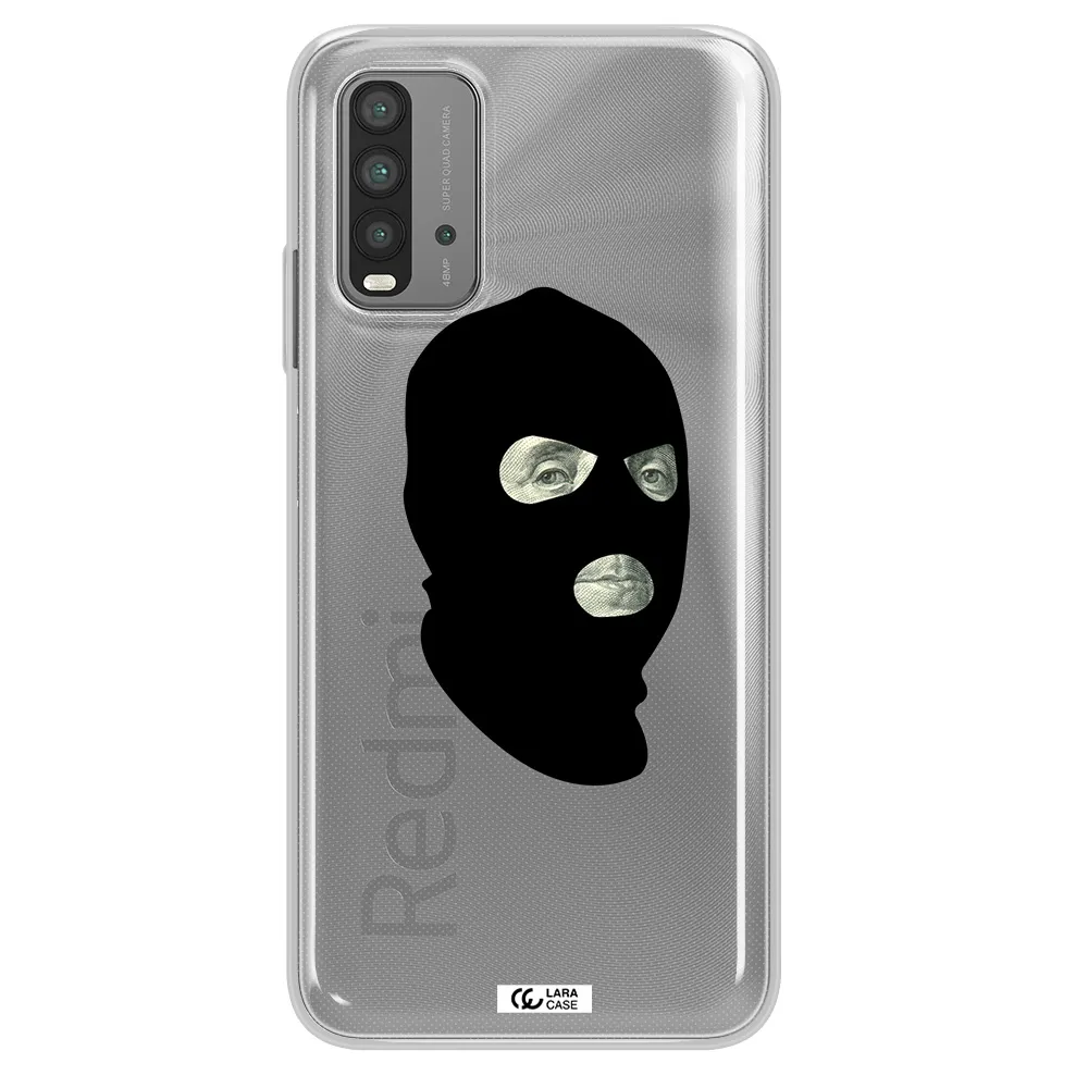 a person wearing a mask Xiaomi Redmi 9T Clear TPU Case