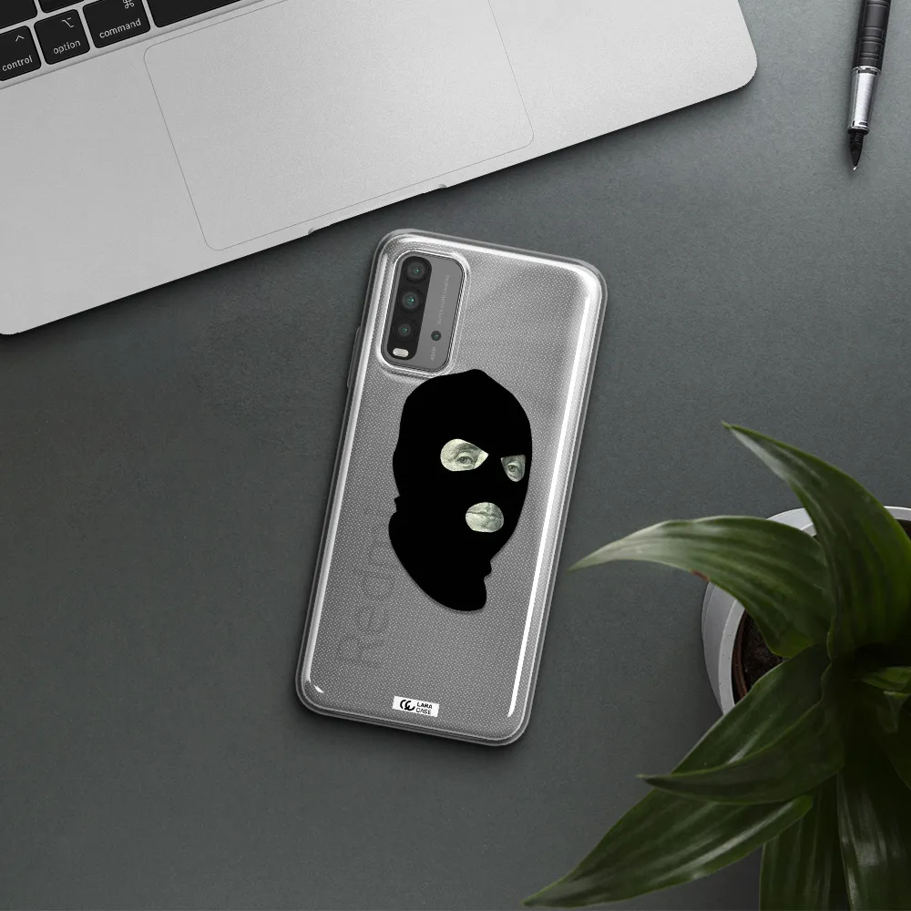 a person wearing a mask Xiaomi Redmi 9T Clear TPU Case