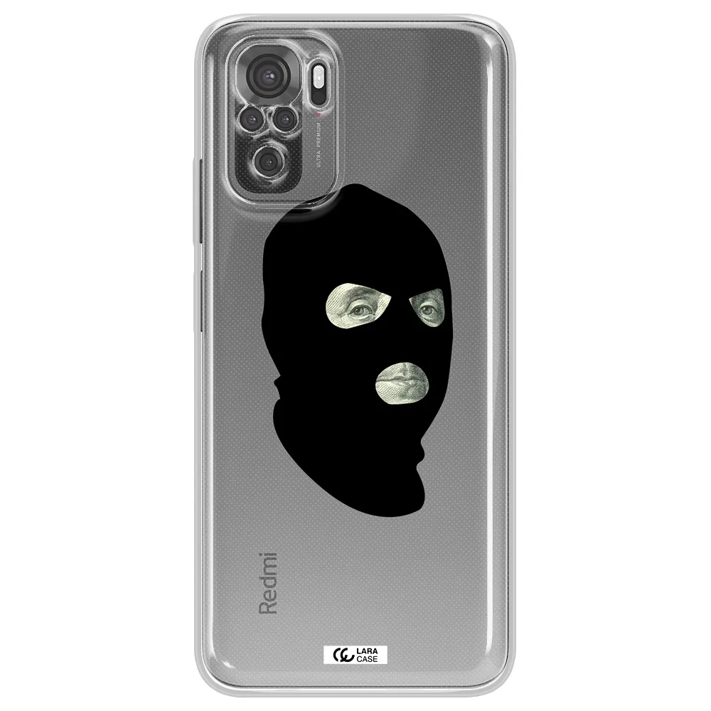 A Person Wearing A Mask Xiaomi Redmi Note 10S Clear Tpu Case