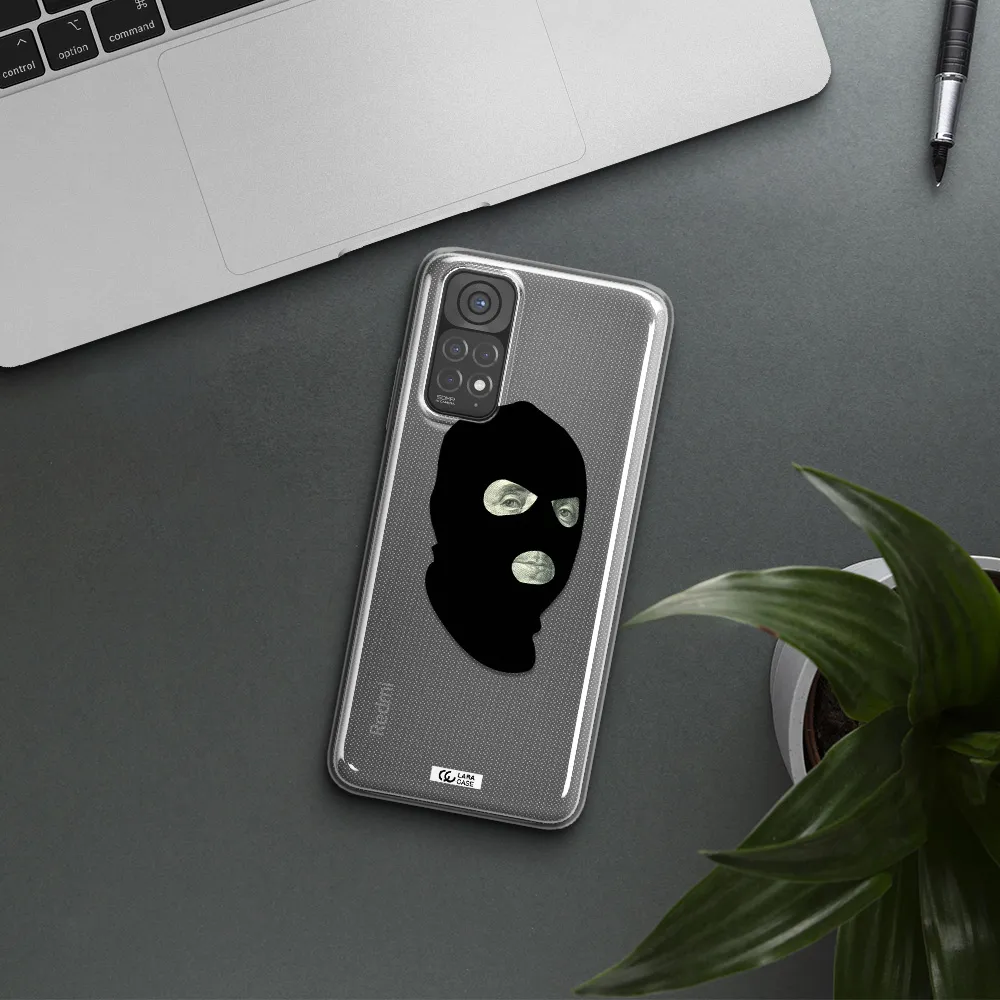 a person wearing a mask Xiaomi Redmi Note 11 Clear TPU Case