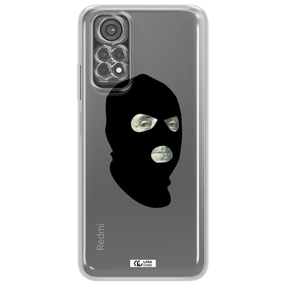 A Person Wearing A Mask Xiaomi Redmi Note 11S Clear Tpu Case