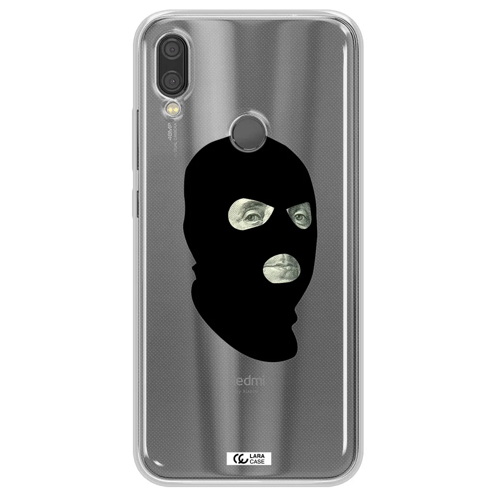 a person wearing a mask Xiaomi Redmi Note 7 Clear TPU Case