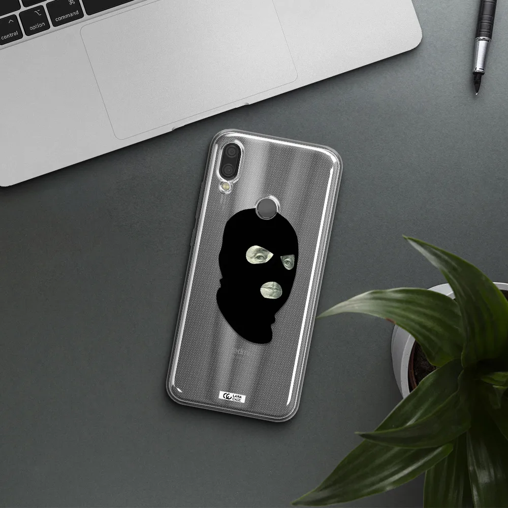 a person wearing a mask Xiaomi Redmi Note 7 Clear TPU Case