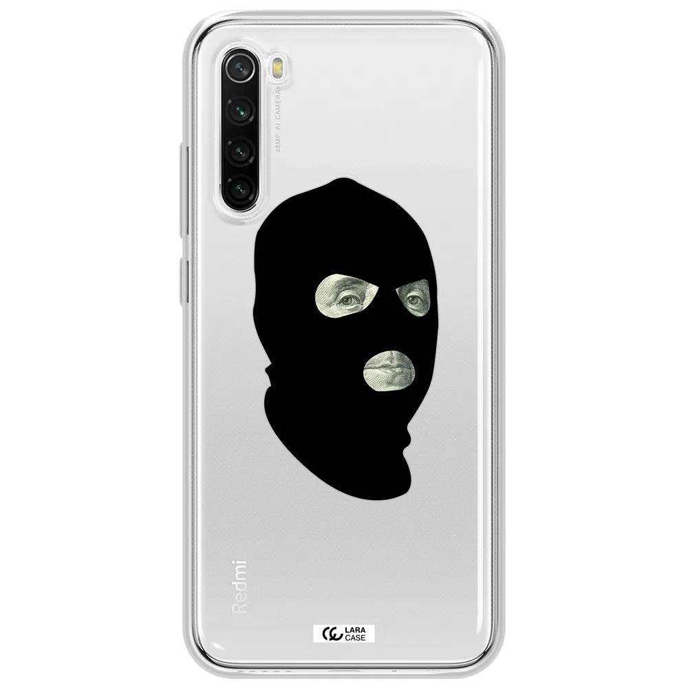 A Person Wearing A Mask Xiaomi Redmi Note 8T Clear Tpu Case