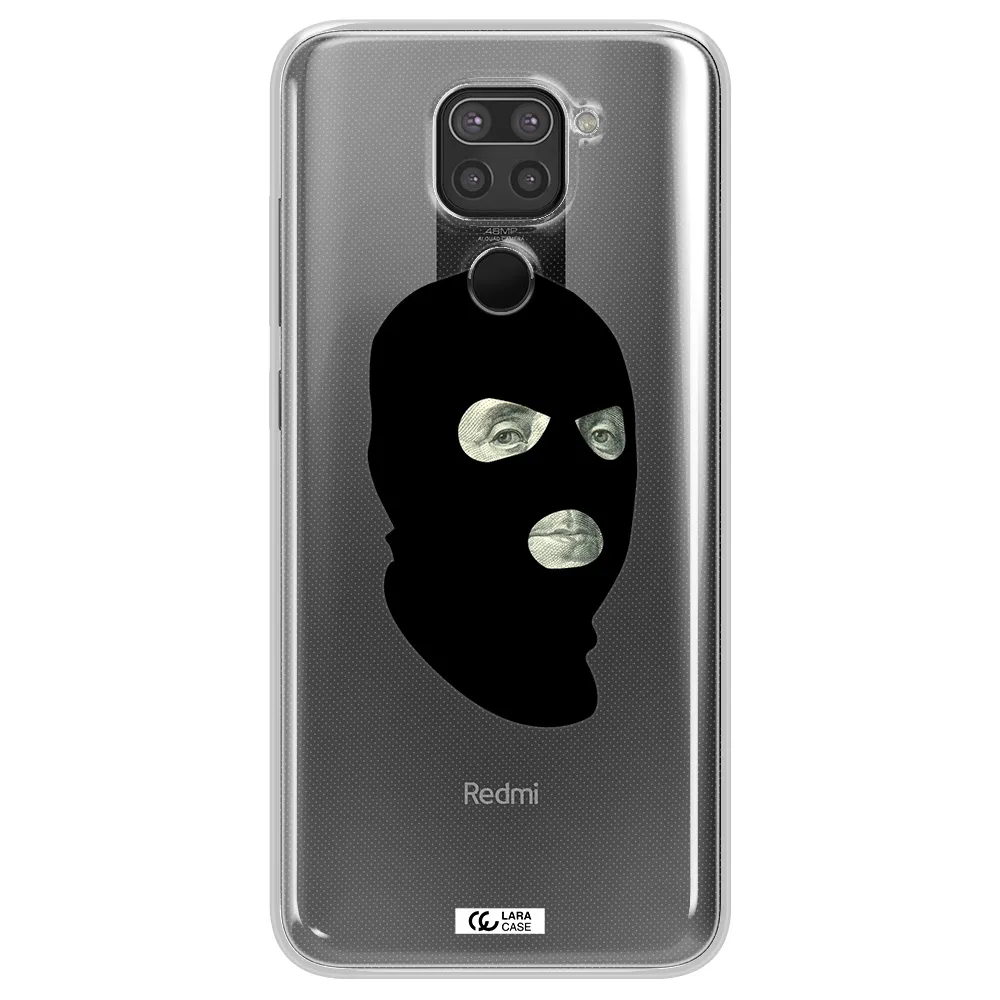 a person wearing a mask Xiaomi Redmi Note 9 Clear TPU Case
