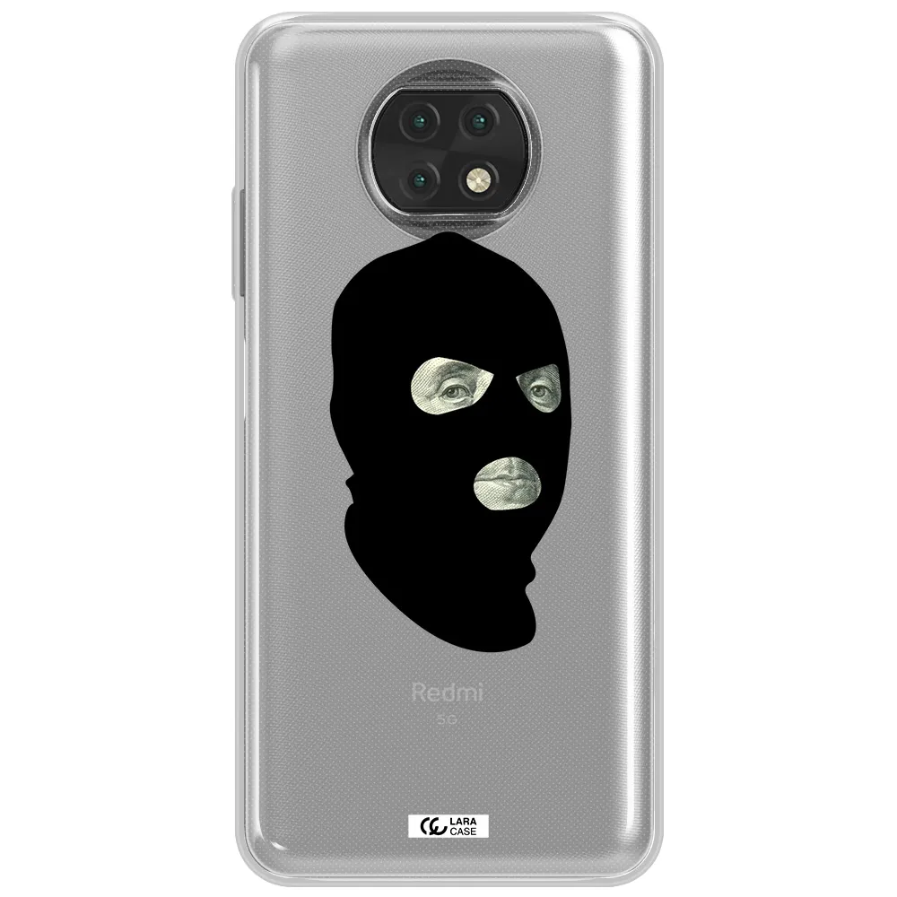 A Person Wearing A Mask Xiaomi Redmi Note 9T Clear Tpu Case