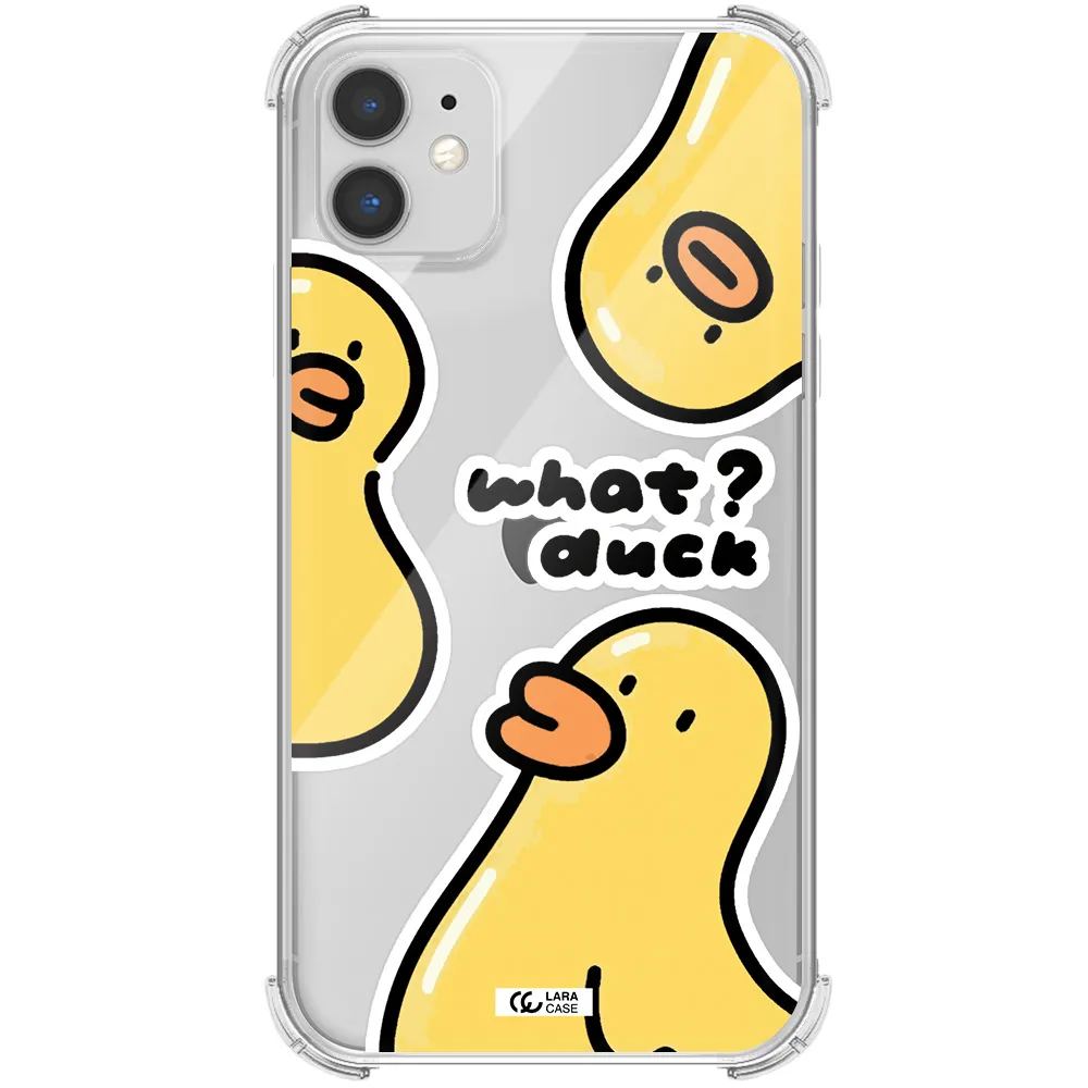 a group of yellow ducks Apple iPhone 11 Clear PC Case