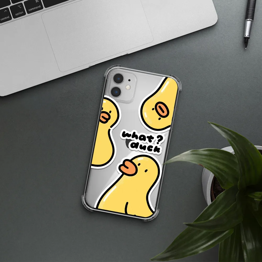 a group of yellow ducks Apple iPhone 11 Clear PC Case