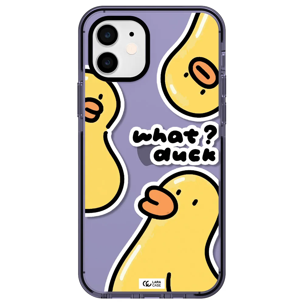 a group of yellow ducks Apple iPhone 11 impact Lilac Case