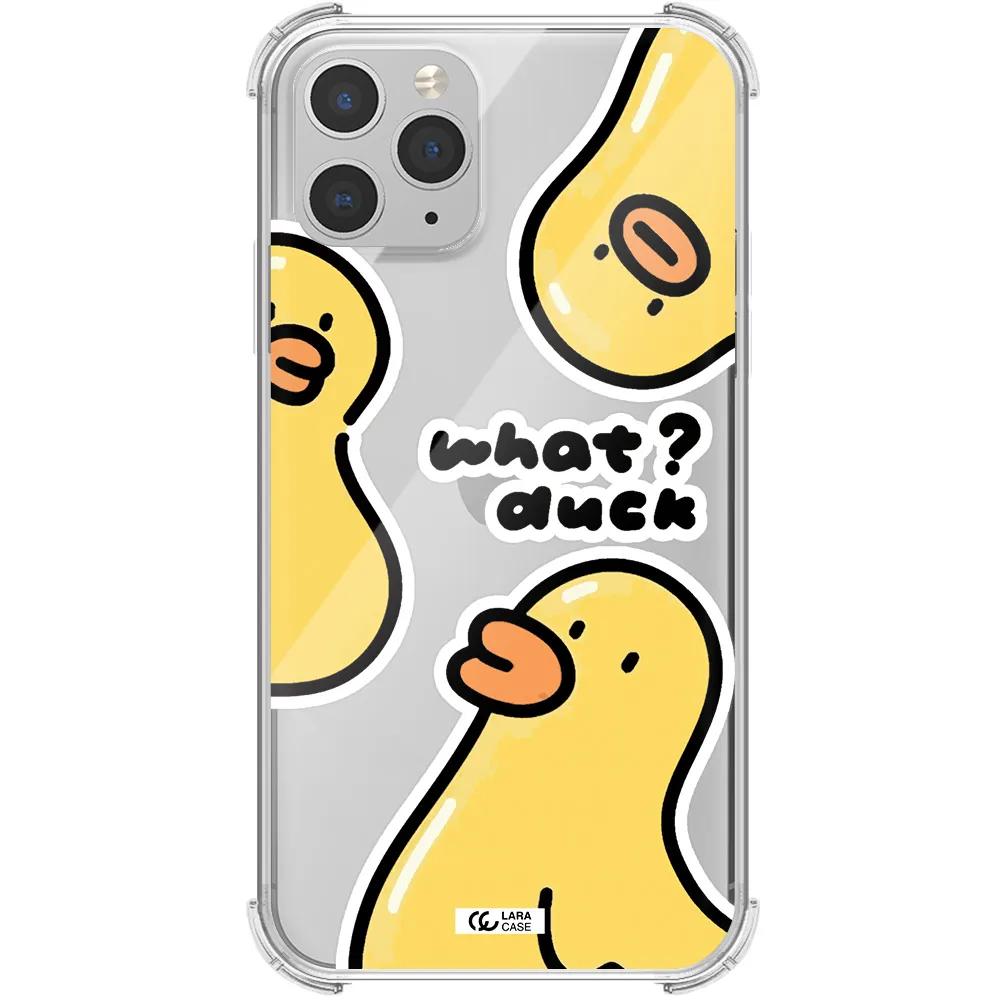 a group of yellow ducks Apple iPhone 11 pro Clear PC Case