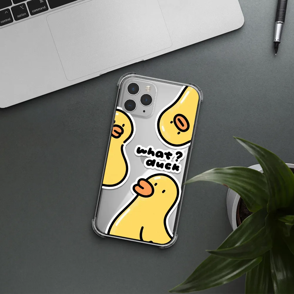 a group of yellow ducks Apple iPhone 11 pro Clear PC Case