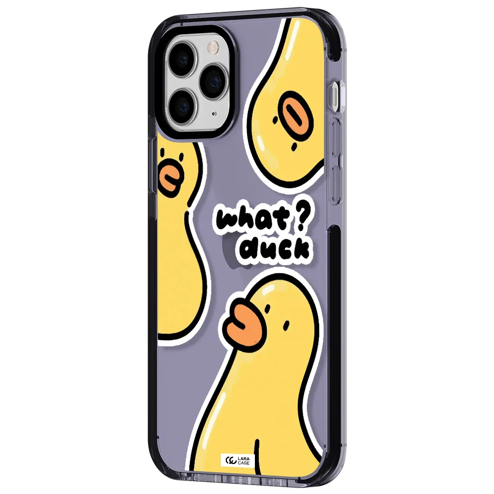 a group of yellow ducks Apple iPhone 11 pro impact Lilac Case