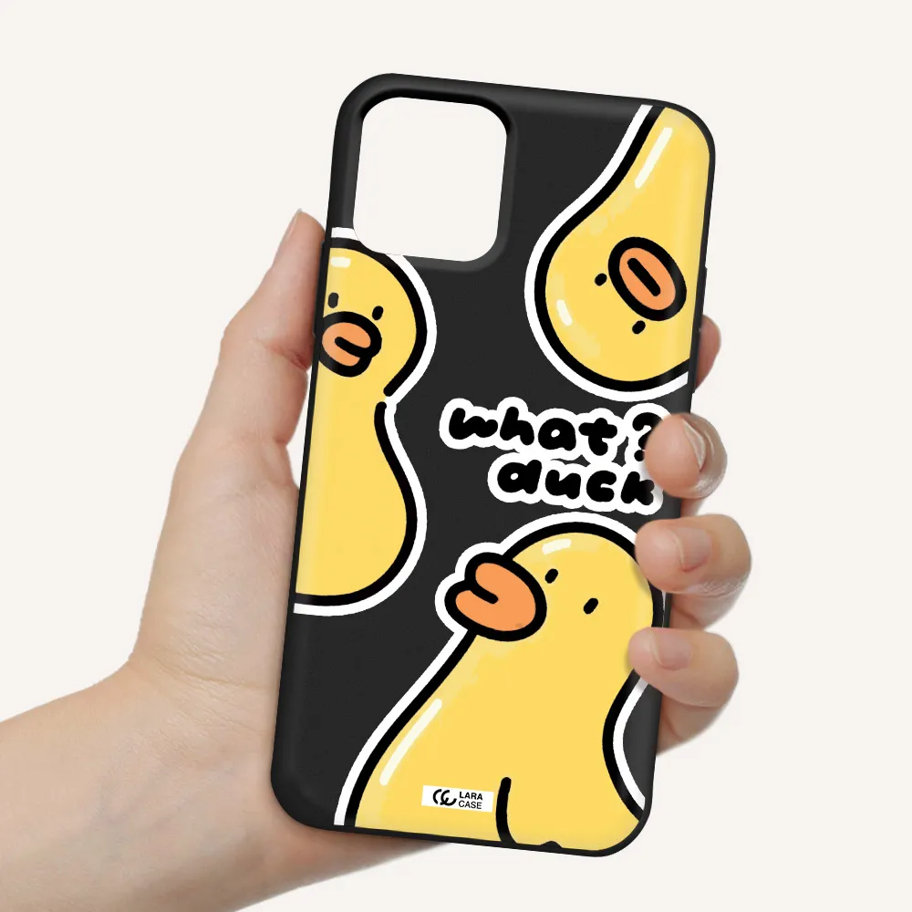 a group of yellow ducks Apple iPhone 11 pro Silicone black Case