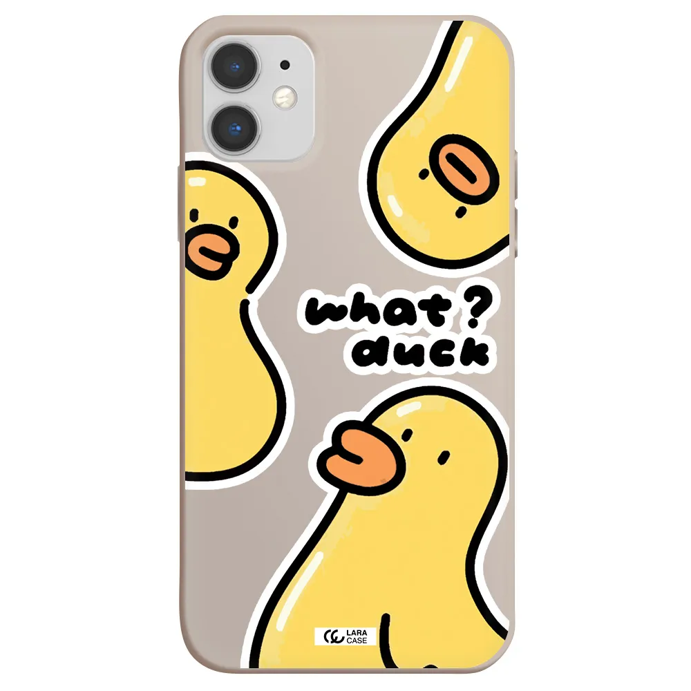 a group of yellow ducks Apple iPhone 11 Silicone Stone Case