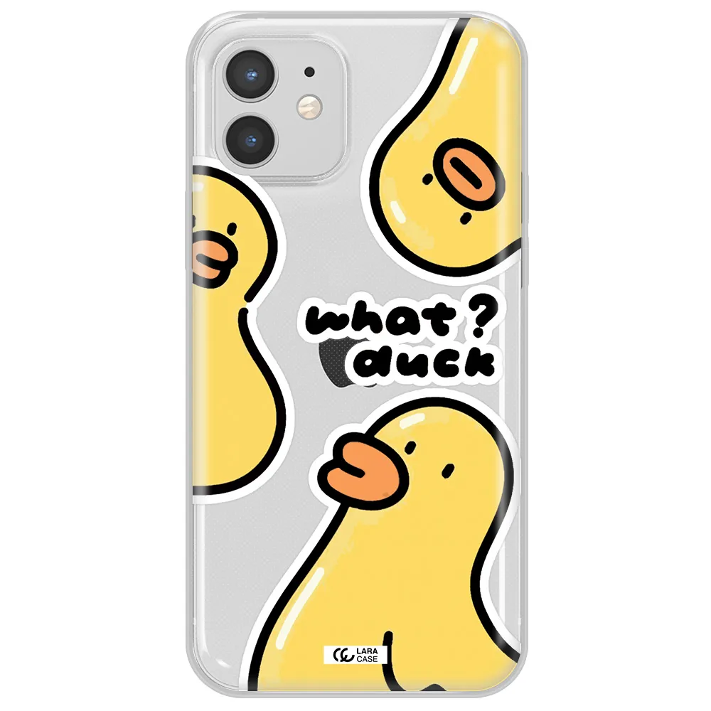 a group of yellow ducks Apple iPhone 12 Clear TPU Case