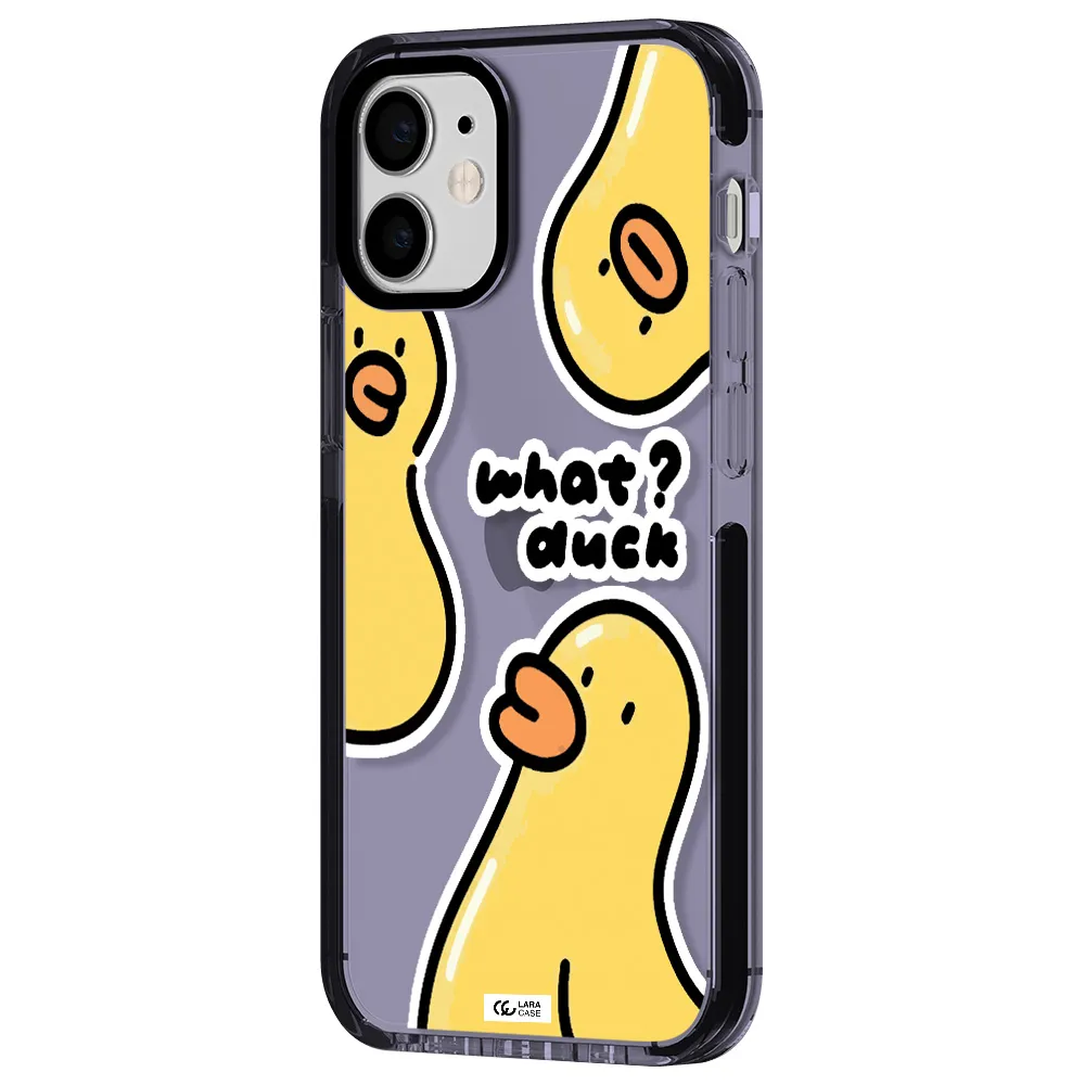 a group of yellow ducks Apple iPhone 12 mini impact Lilac Case